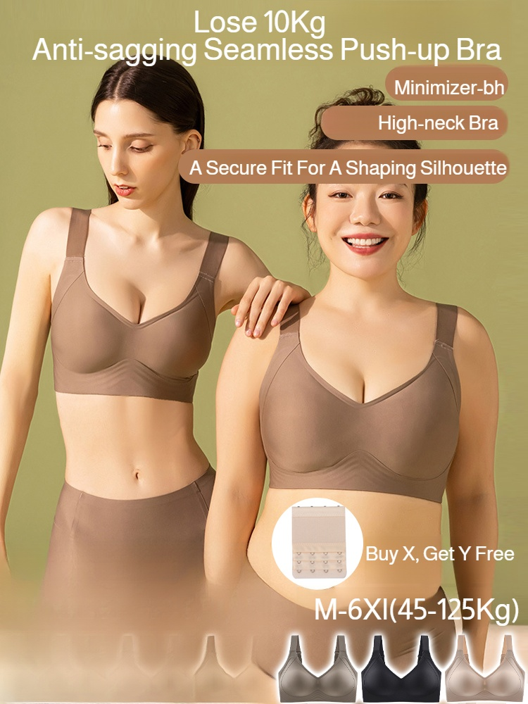 [Schlanker-Effekt 10kg] Nahtloser, Anti-Sagging, Rückenfreier Push-up-BH