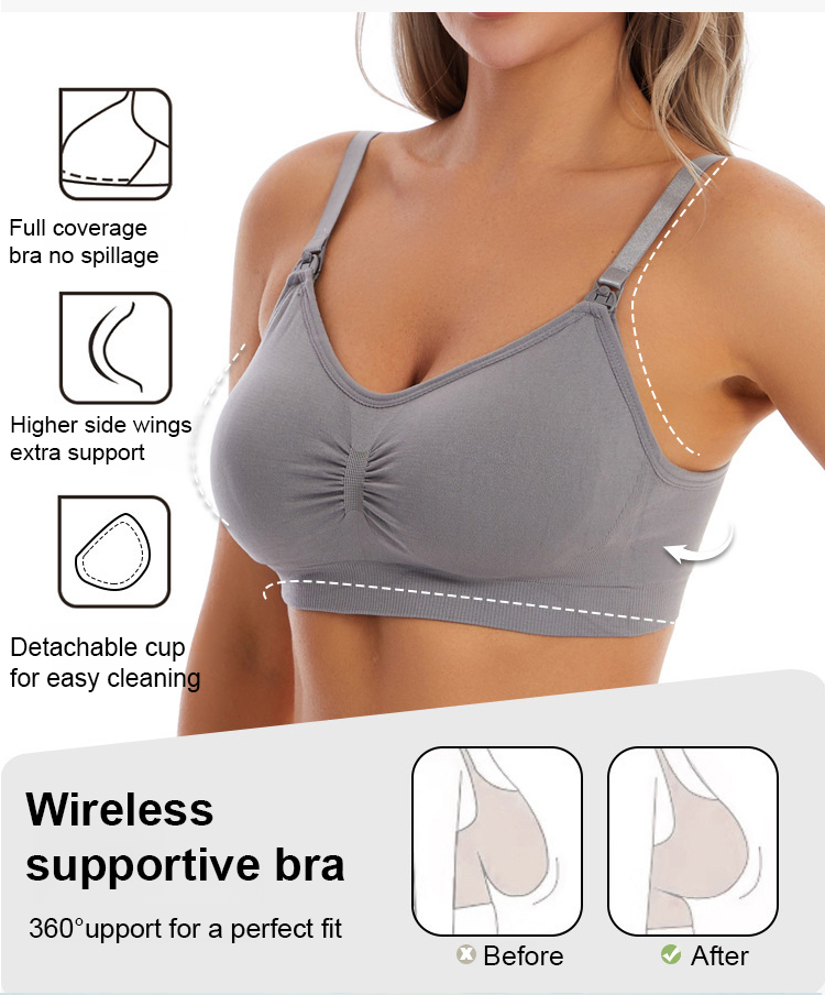 Model wearing Yoga Wireless Gathered Bra