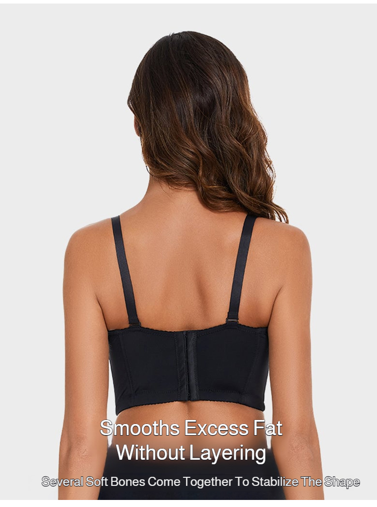 Elegant bustier style lace bra close-up