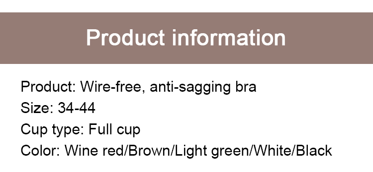 Wire-Free Sag-Proof Bra for all-day comfort
