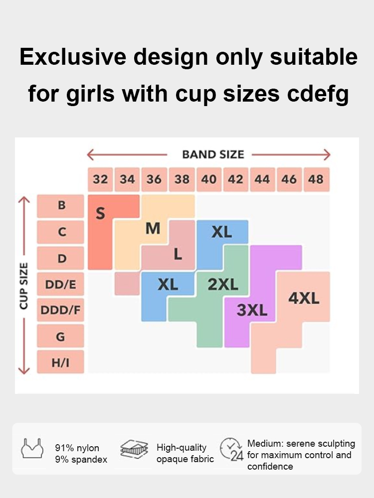 [Designed for plus-size girls] Comfortable, wire-free push-up bra