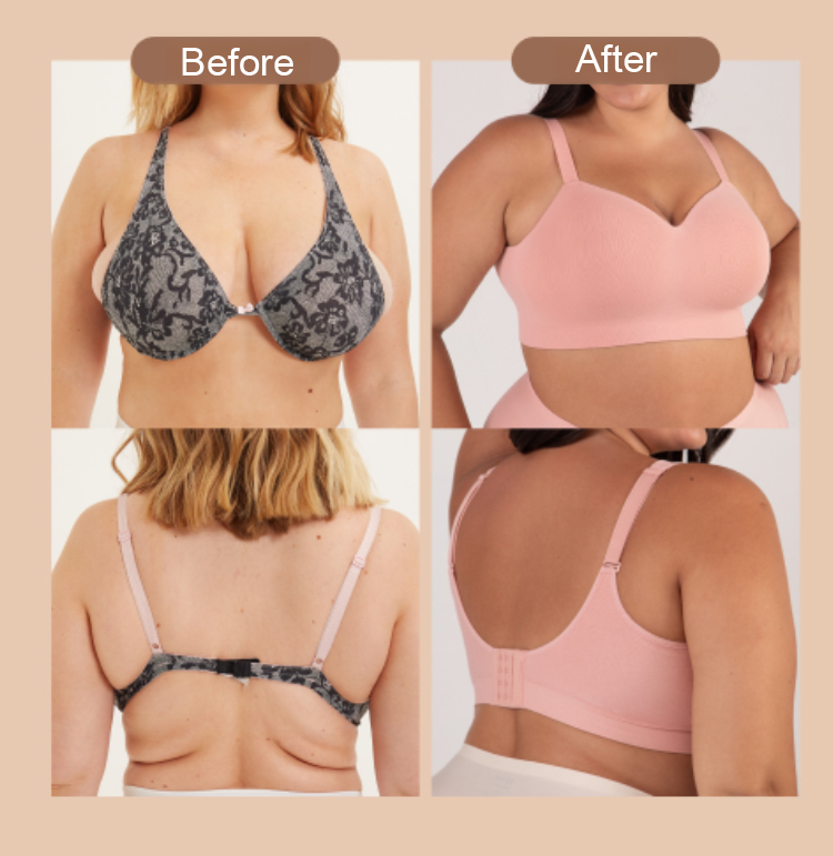 Seamless push-up bra for full-figured women
