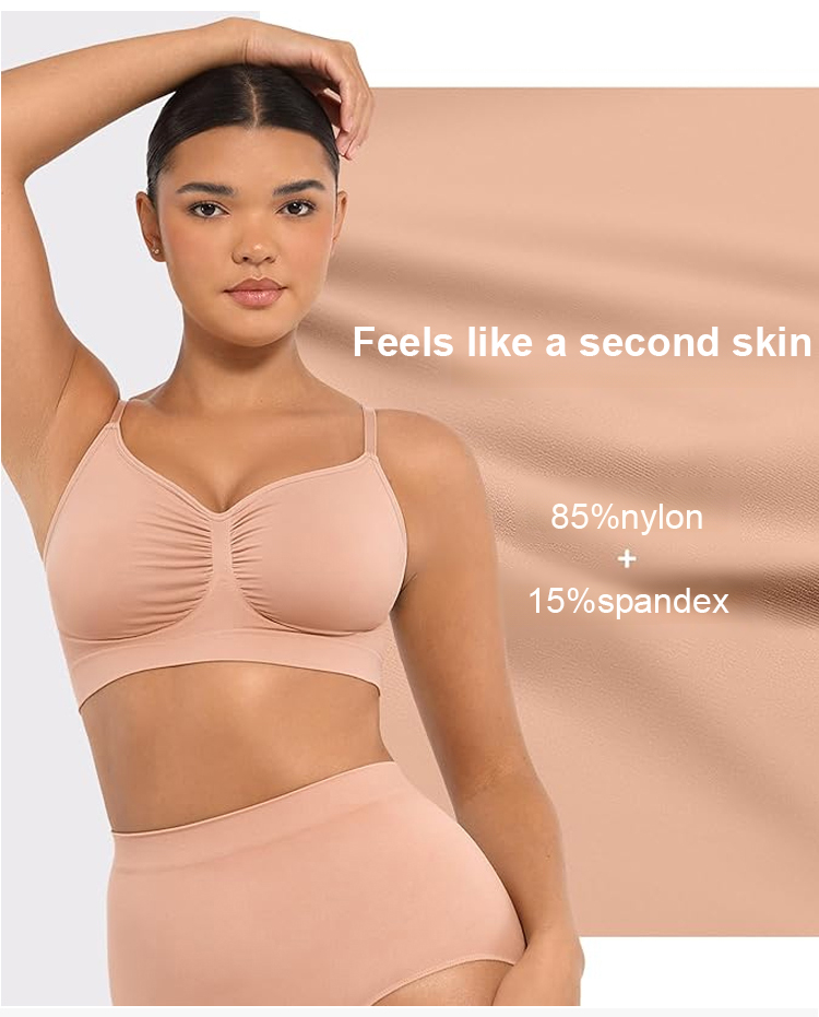 Gathered detail on sports bra