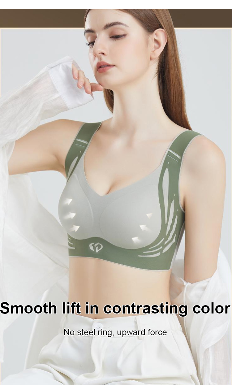 Small Heart Contrast Lift Seamless Bra front view