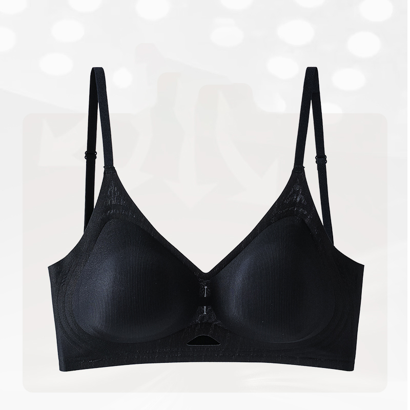 Nudefarbener nahtloser bügelloser U-förmiger BH mit schöner Rückseite