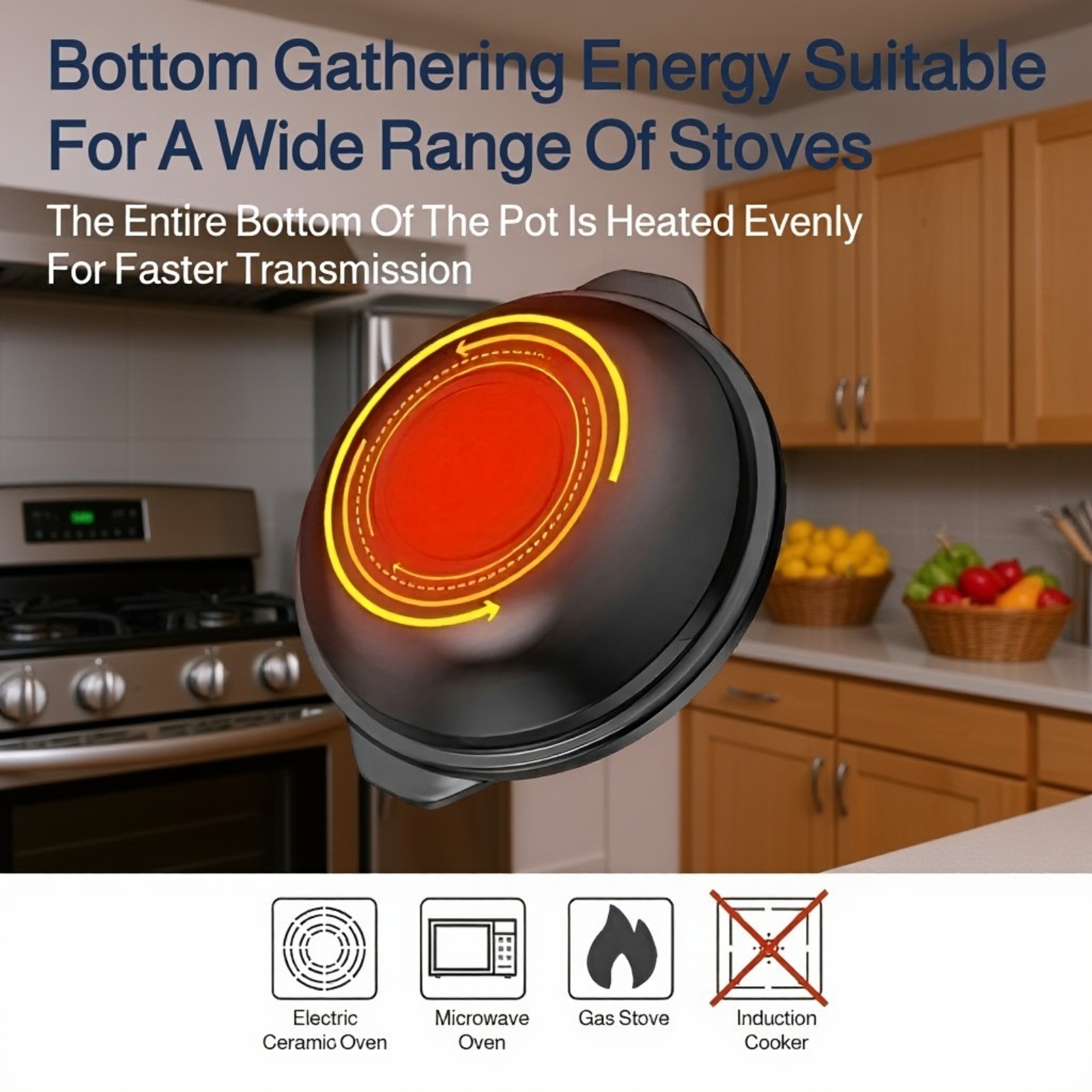 High Heat Resistant Ceramic Pot with Plum Blossom Design