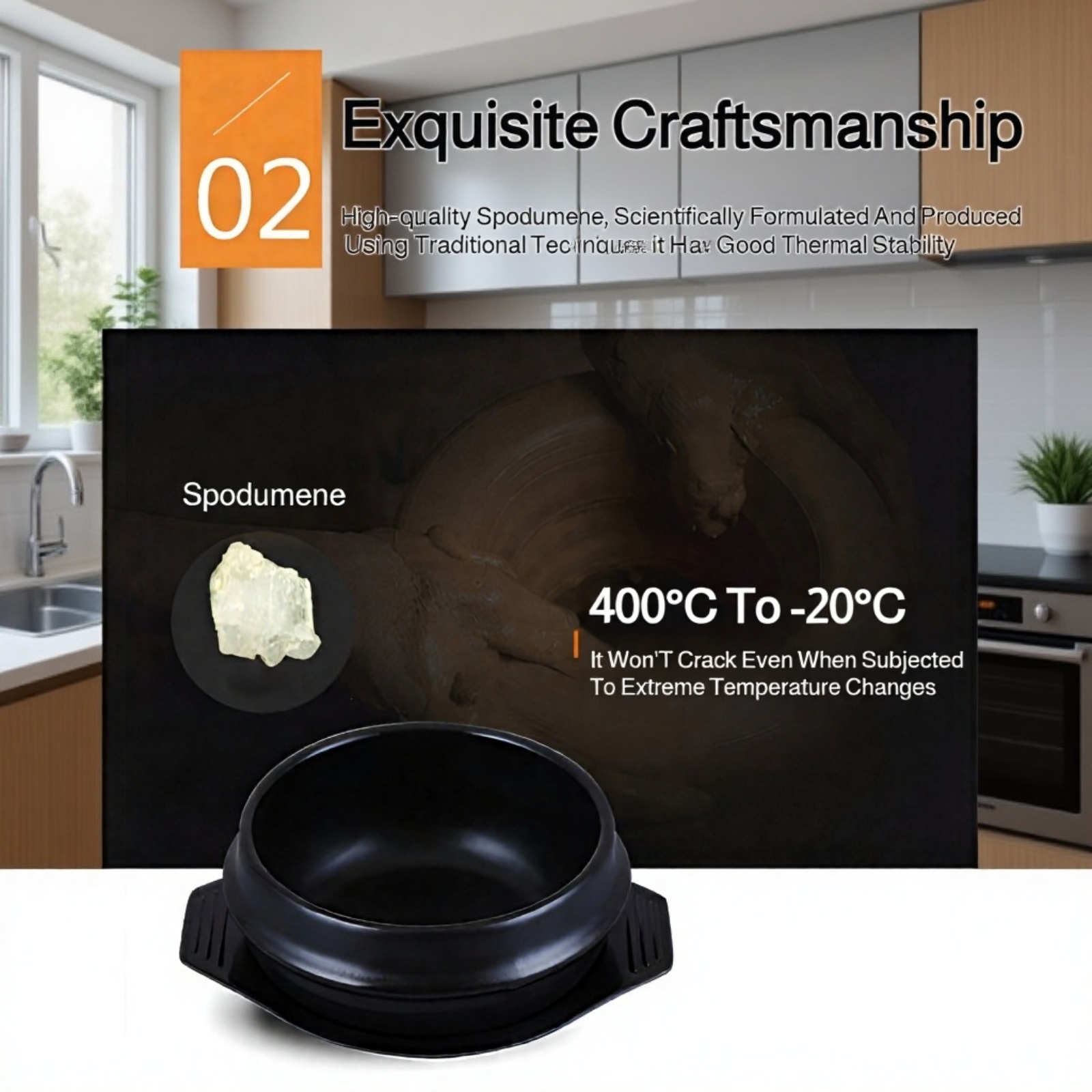 Traditional bibimbap served in stone pot