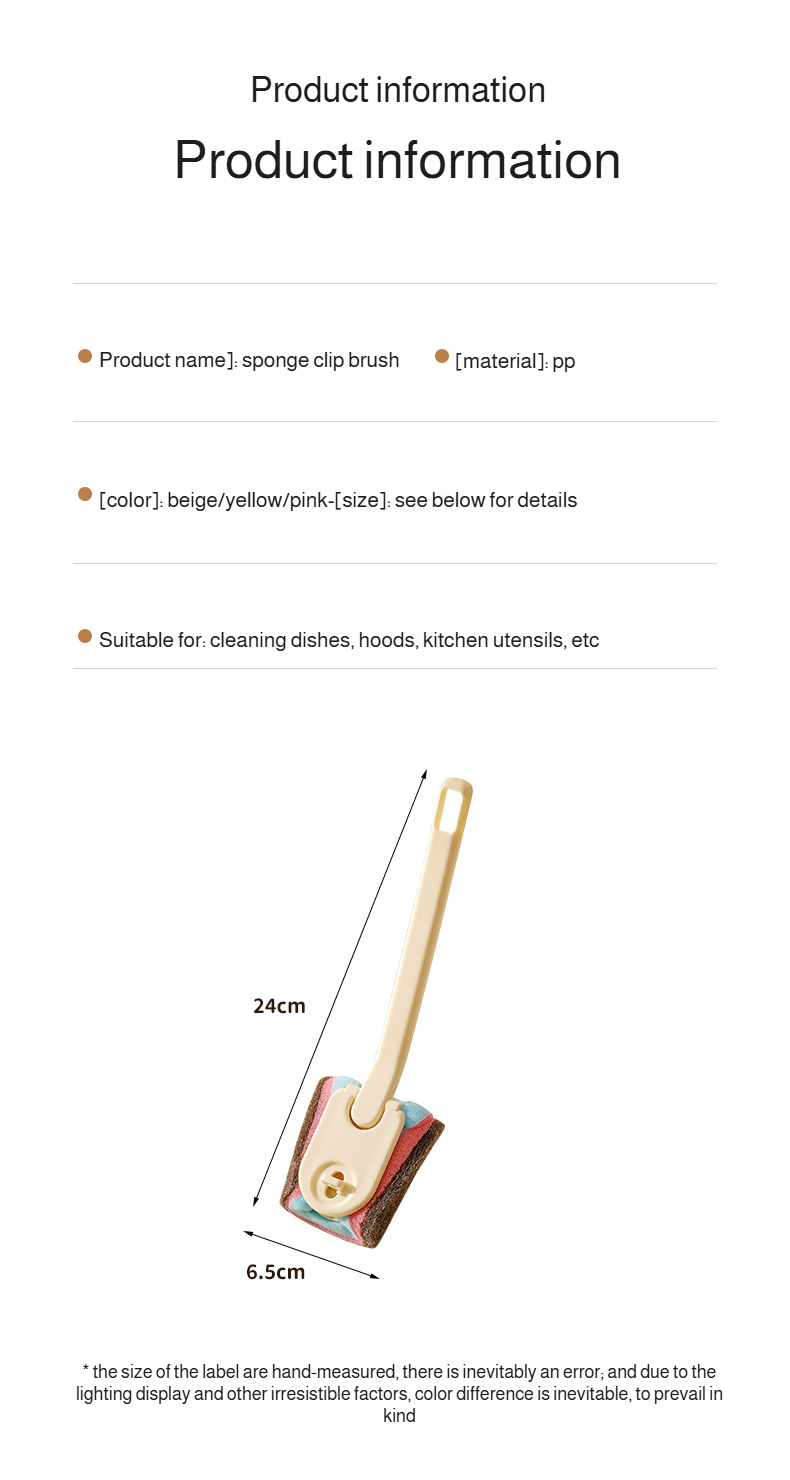 Effortless cleaning with long handle brush and sponge