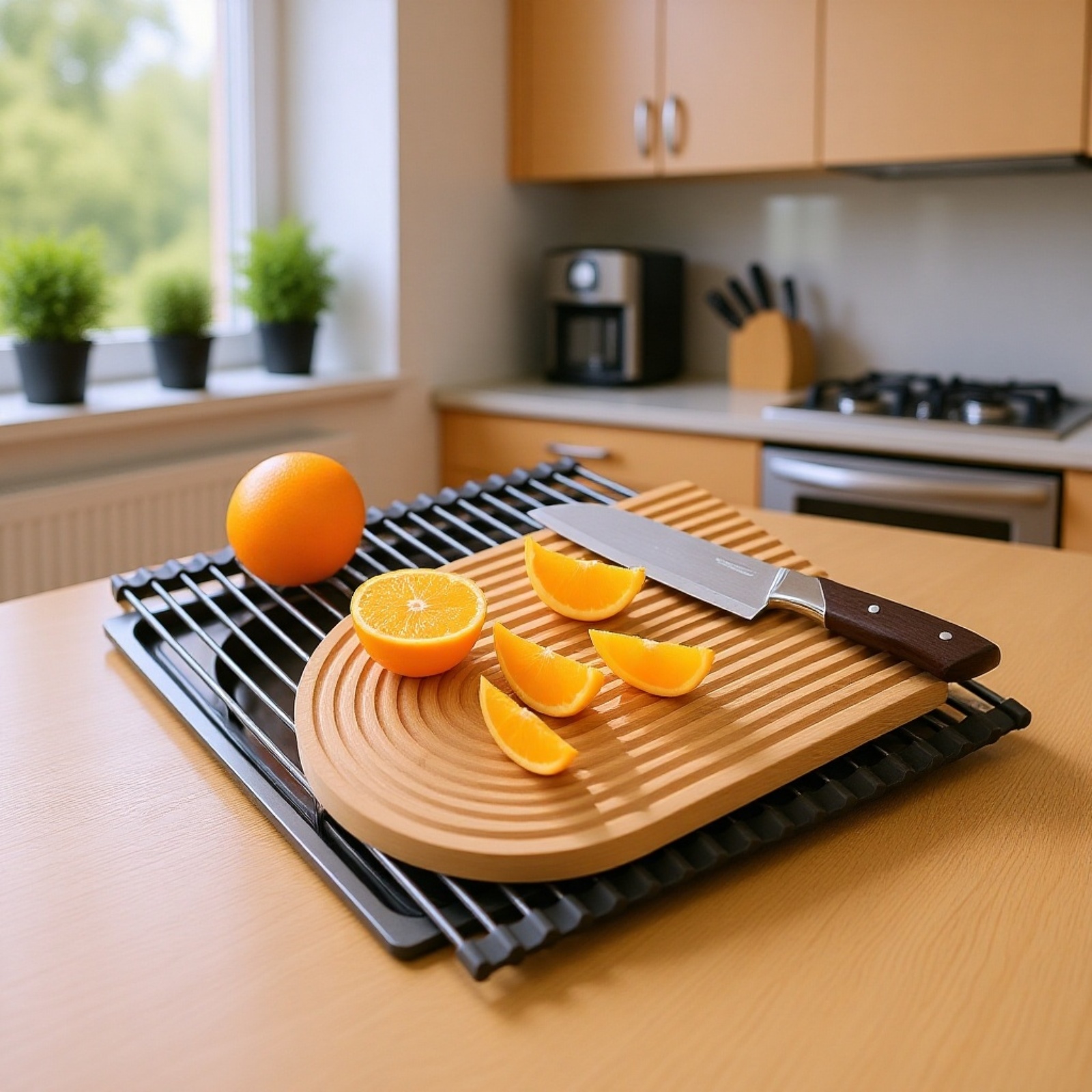 Foldable design of silicone drain rack for easy storage