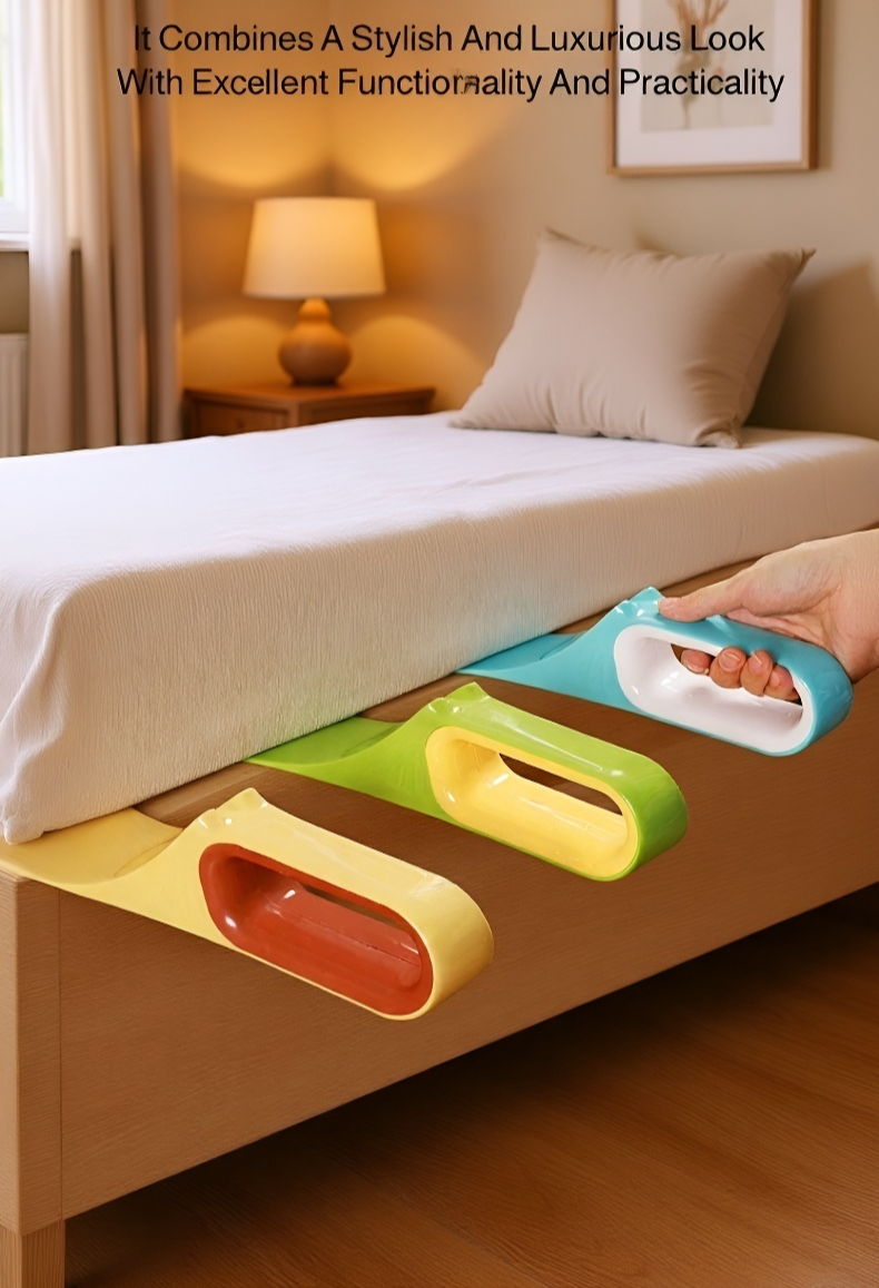 Close-up of adjustable bed mattress riser design