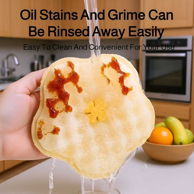 Double-Sided Suction Cup Non-Greasy Dish Sponge