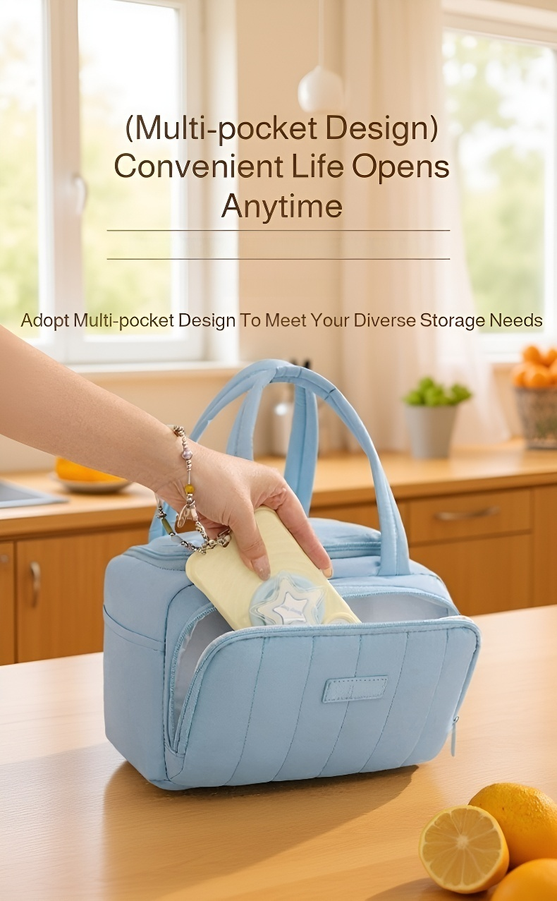 Lunch bag with comfortable handle for easy carrying