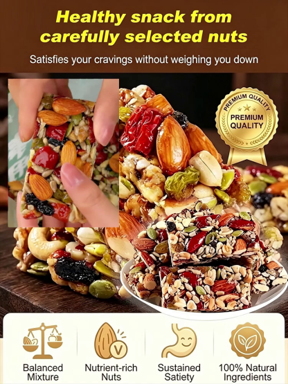 Handmade Mixed Nut & Fruit Cake. 0% Added Syrup. Blood Sugar Friendly. 【Free Trial with Full Refund】