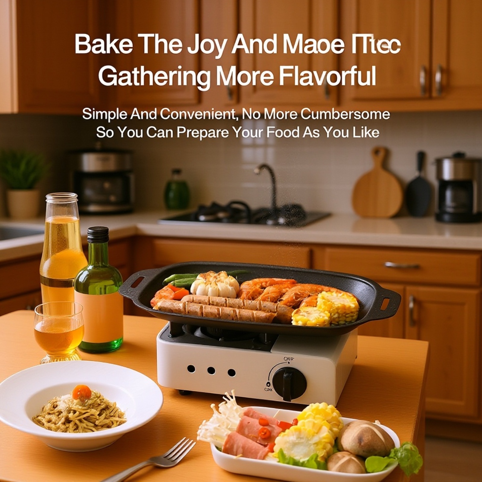 Close-up of non-stick grill pan texture