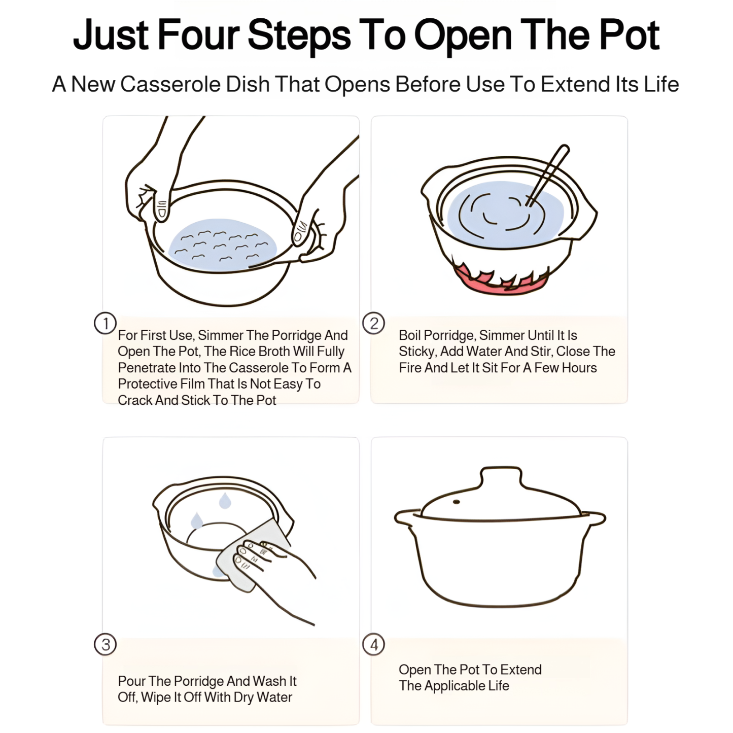 High Heat Resistant Ceramic Pot with Plum Blossom Design