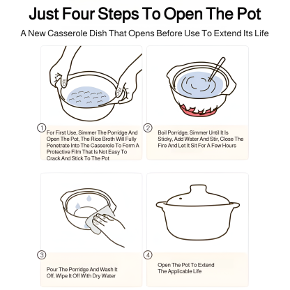 High Heat Resistant Ceramic Pot with Plum Blossom Design