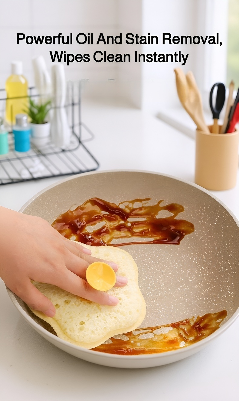 Eco-friendly double-sided sponge for dishwashing