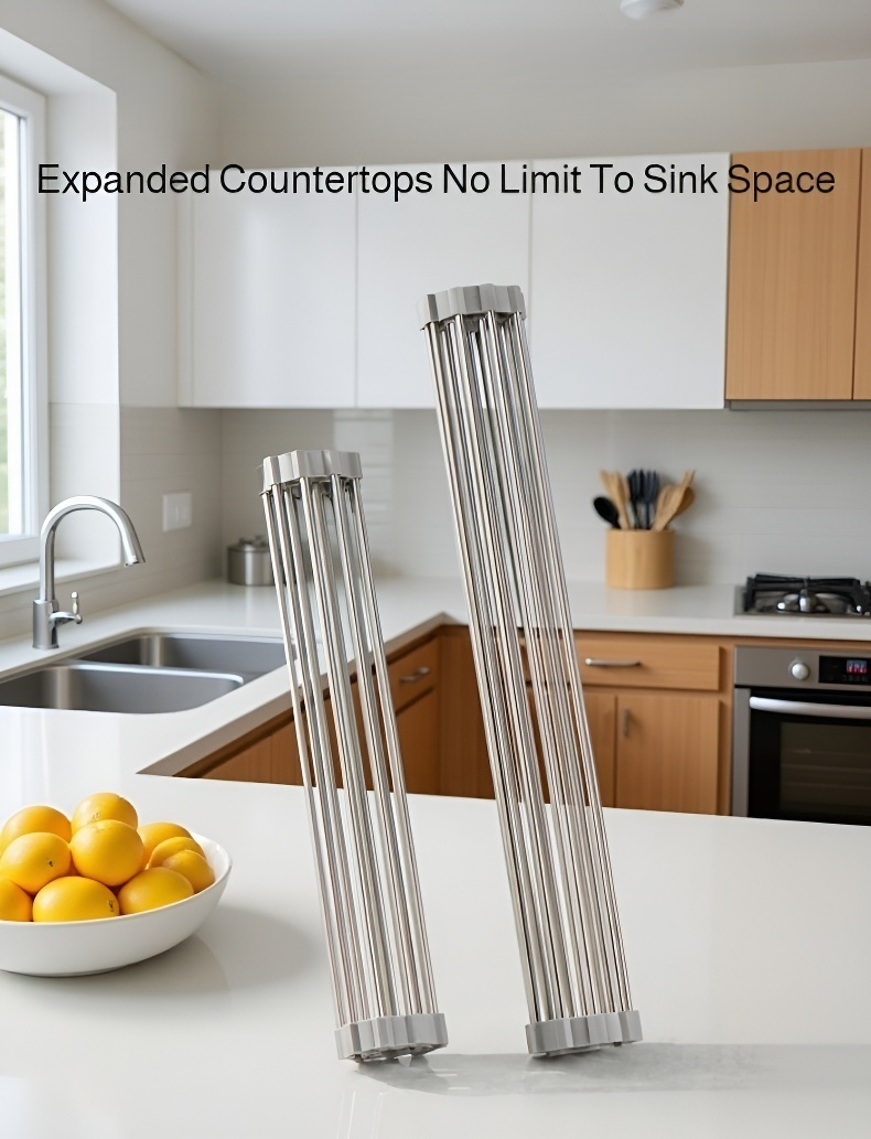 Collapsible silicone drying rack in use