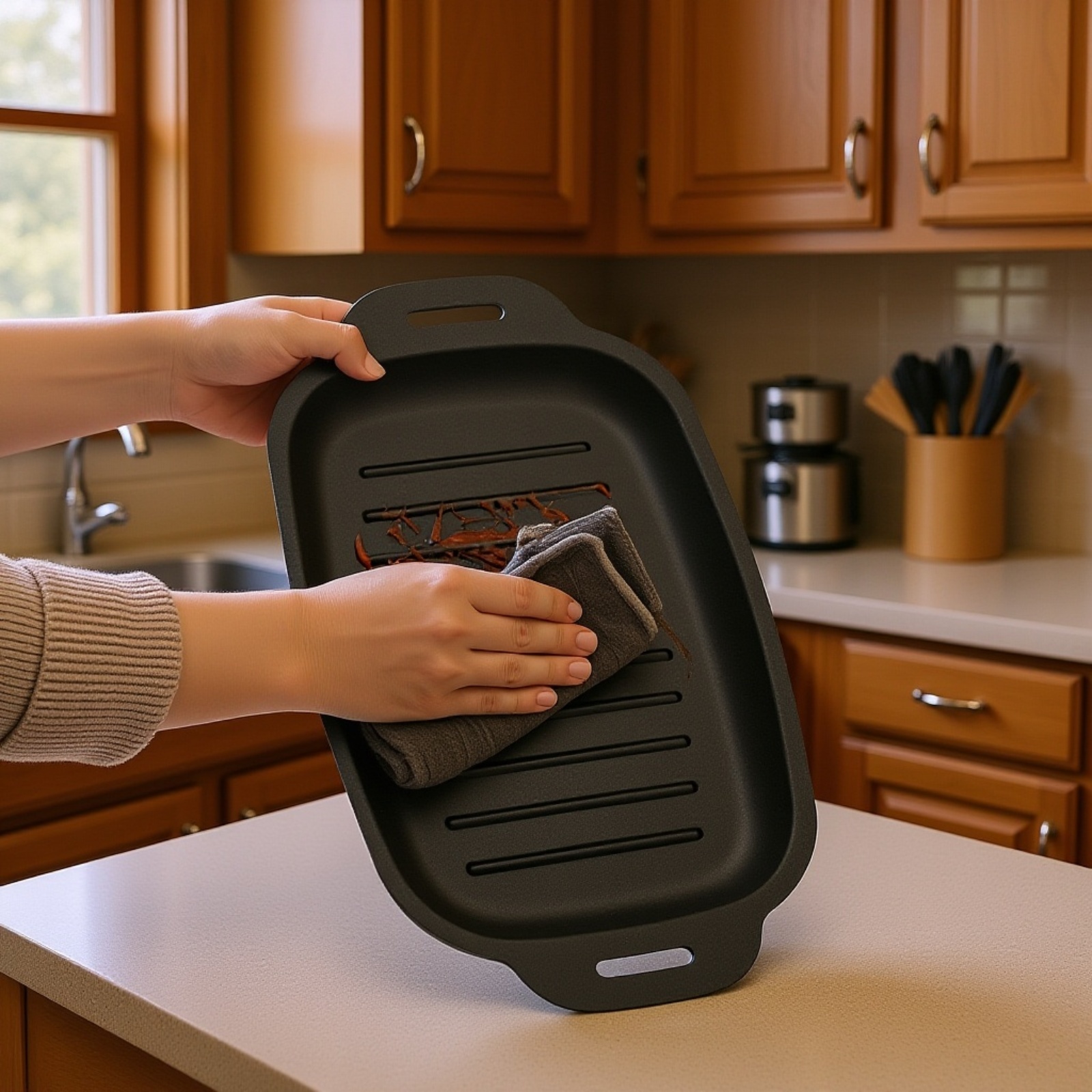 Grill pan for camping and outdoor BBQ