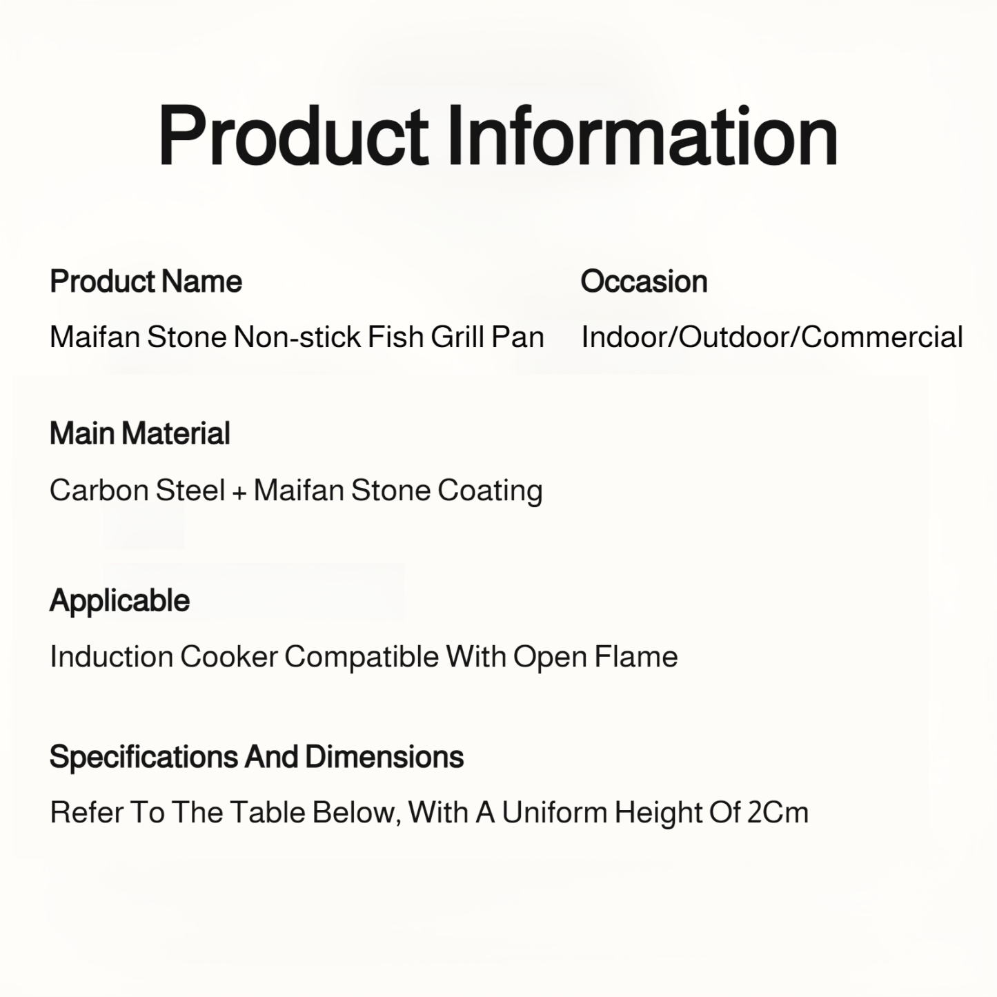 Non-stick Rectangular Grill Pan for Outdoor Barbecue