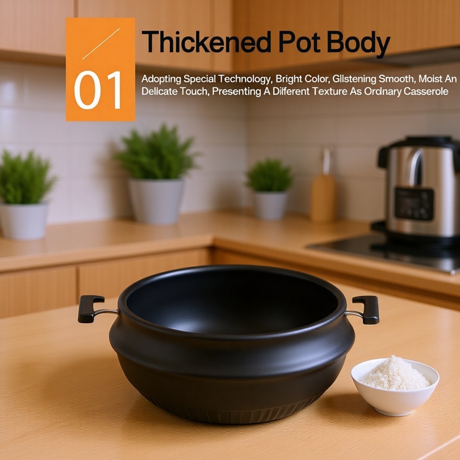 Durable stoneware bowl for Korean cooking