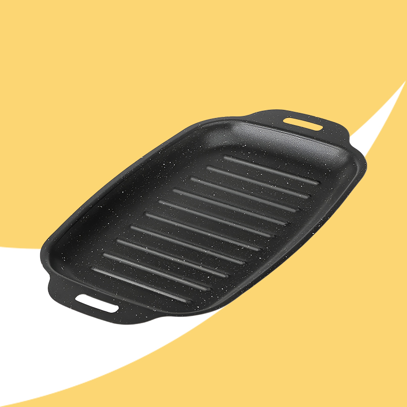 Non-stick Rectangular Grill Pan for Outdoor Barbecue