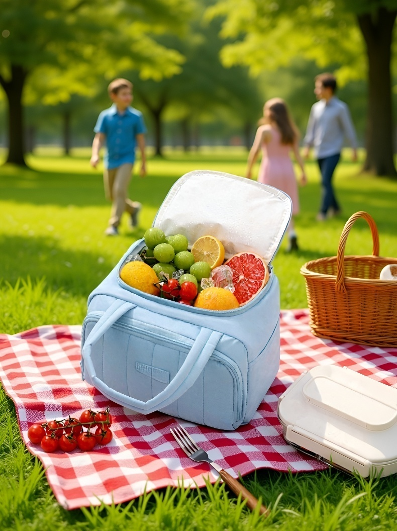 Portable lunch bag with modern design