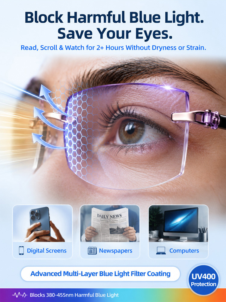 【German Lab AI Masterpiece】Auto-Focus Smart Glasses | Fits Presbyopia, Nearsightedness & Astigmatism | Blue Light & UV Photochromic • 20-Yr Durability✨