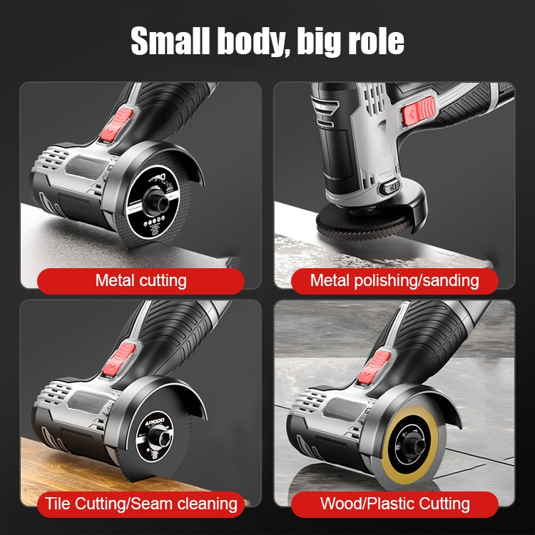 【German Engineered】Cordless Mini Angle Grinder | Palm-Sized Powerhouse with 16H Battery