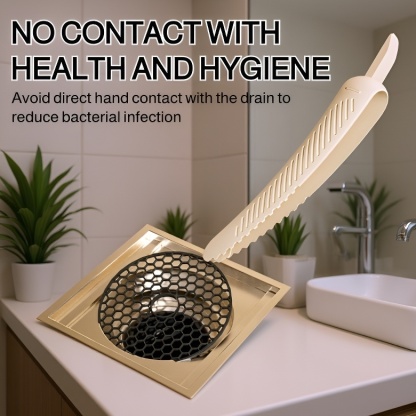 Magnetically Attached Banana-Shaped Hair Cleaning Clip for Bathroom