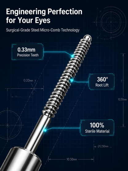 Buy 1 Get 1 Free【Hollywood A-Listers' Secret】YAQINUO Surgical Steel Mascara | 0.33mm Metal Wand • Zero Clumps • 24H Waterproof ✨