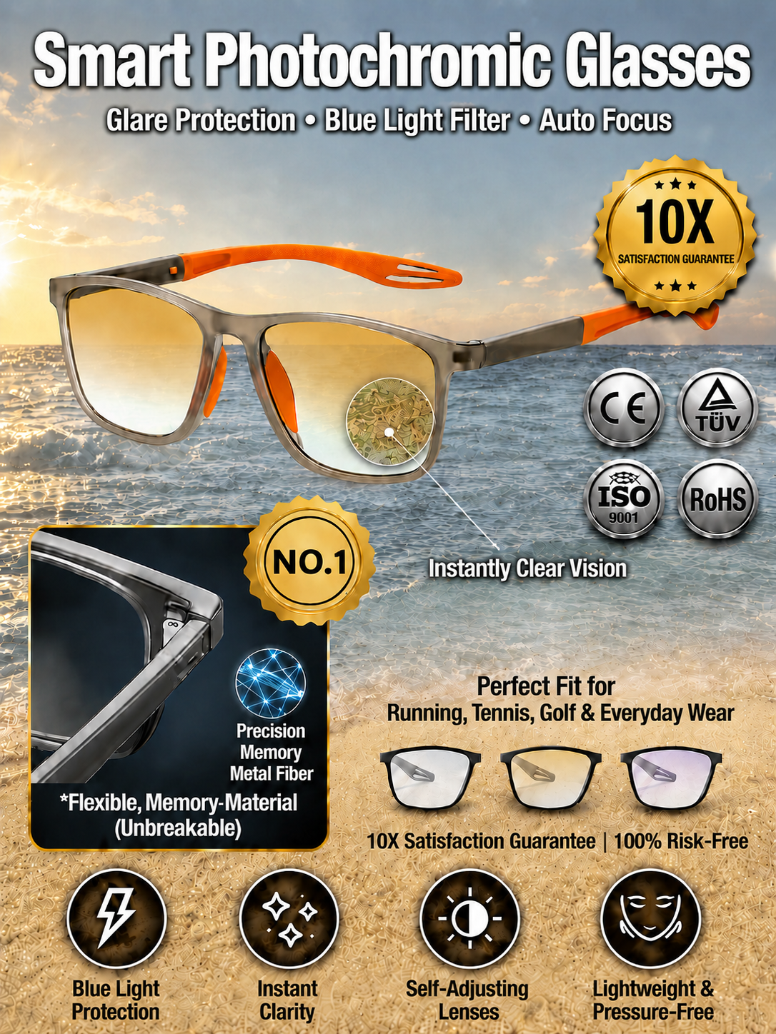 👓 German Smart Auto-Focus Glasses | 3-in-1 Vision | Wall Street Top Pick!