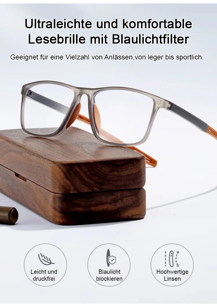 Schützende Lesebrille gegen digitales Blaulicht