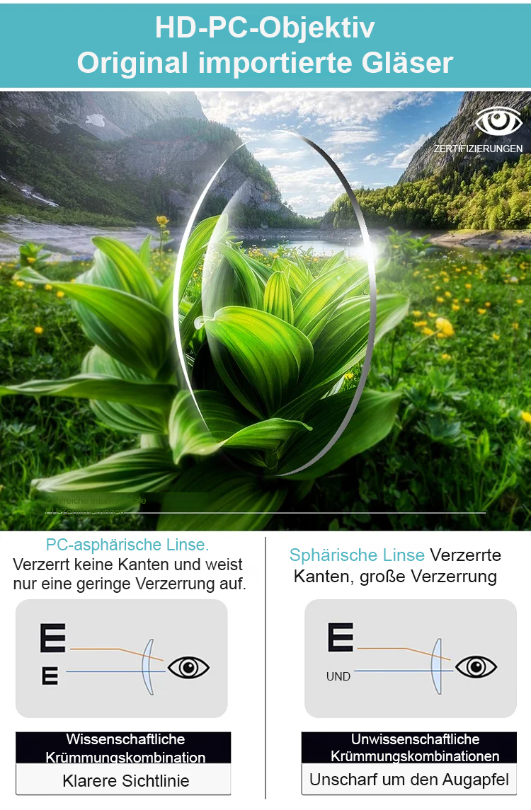 Kompakte, drehbare Lesebrille mit ergonomischem Design