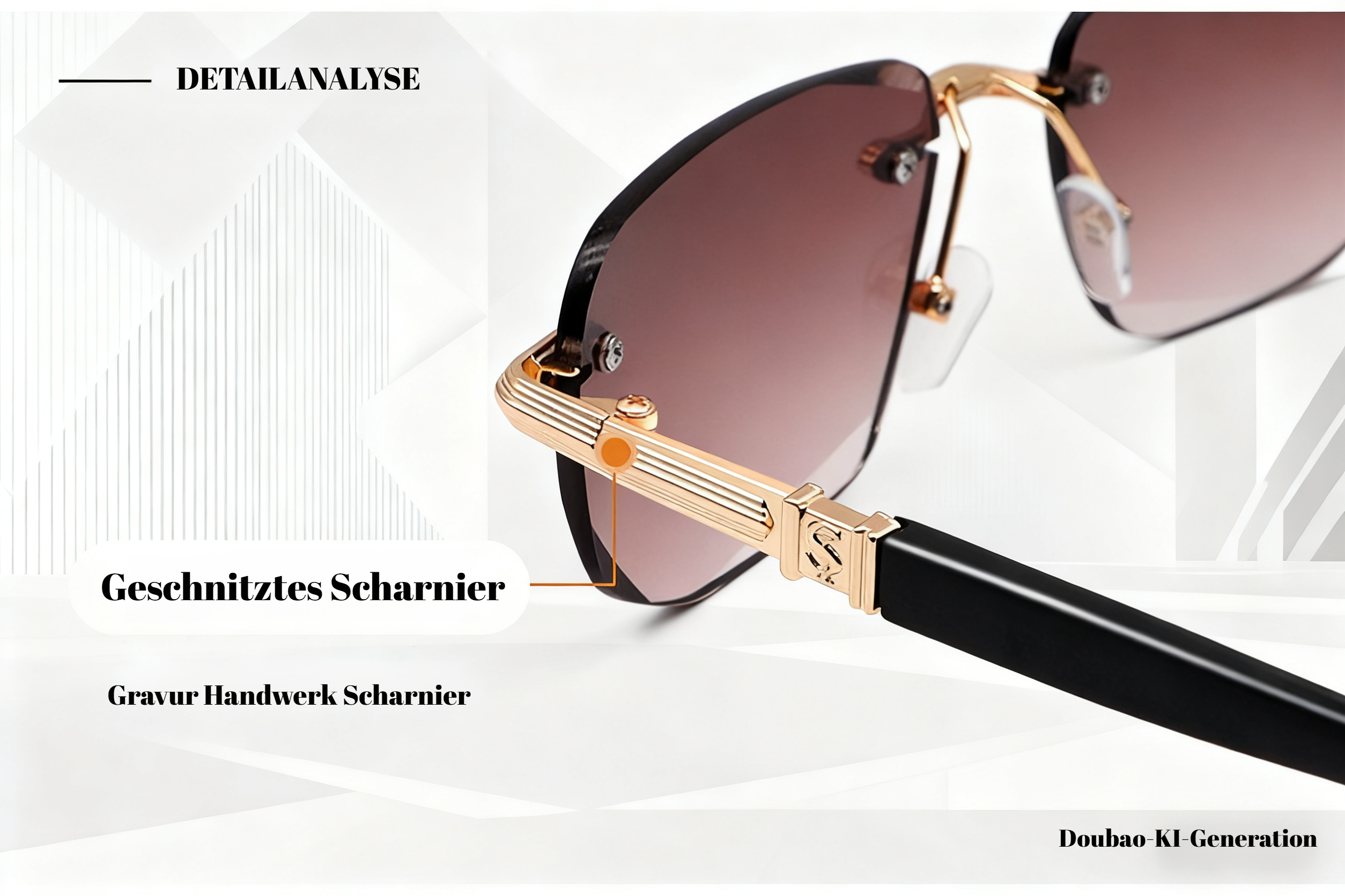 Detailansicht der diamantgeschliffenen Linsen