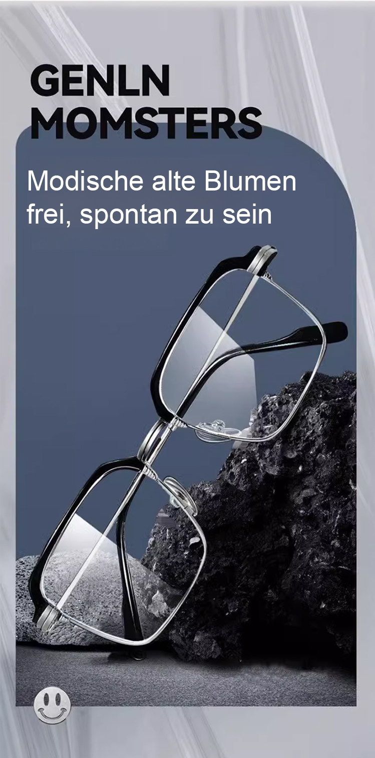 Stilvolle Zoom Lesebrille getragen von einem Mann
