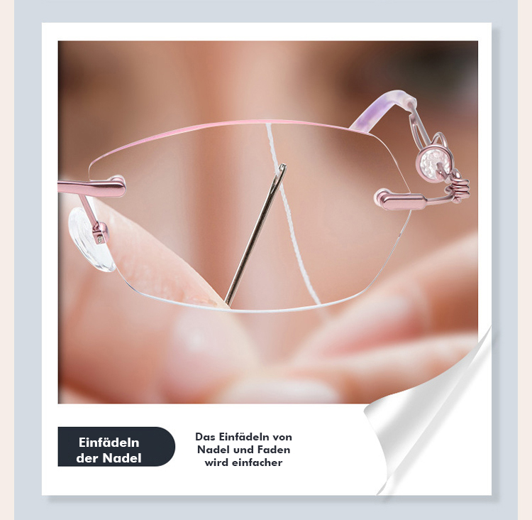 Blaulichtschutz Damenbrille ohne Rahmen