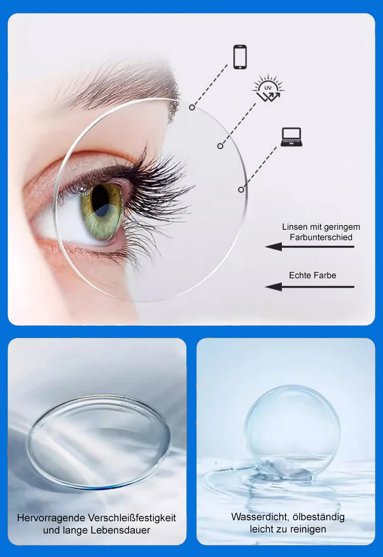 Praktische Brille mit automatischer Fokussierung für Senioren