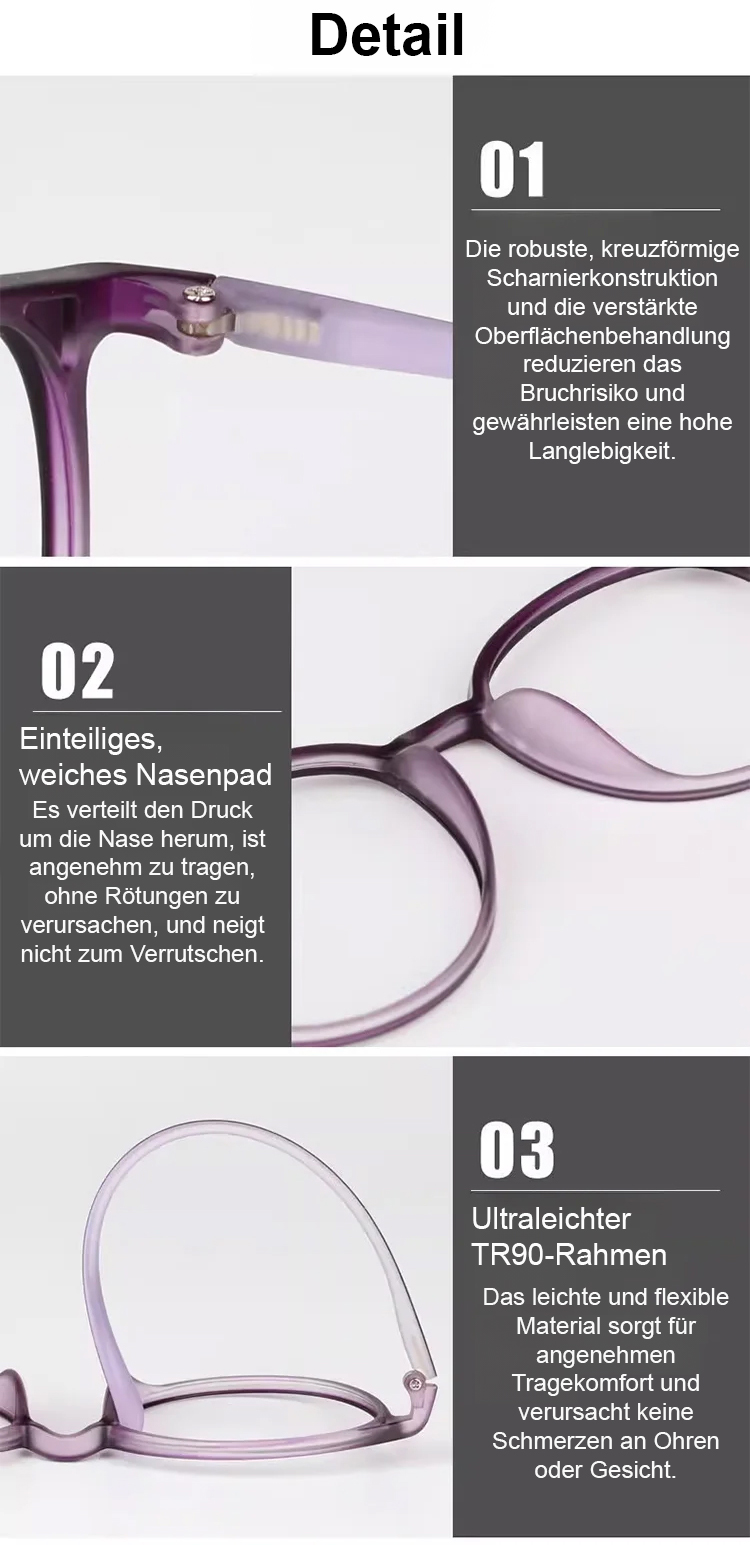 Ergonomische Lesebrille mit Blaulichtfilter