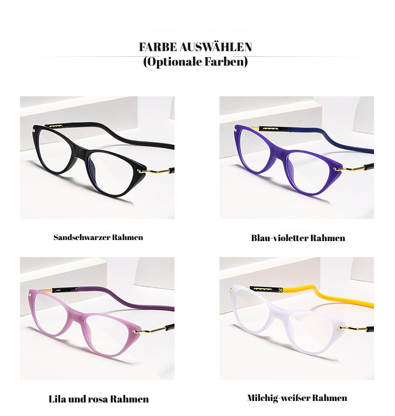 Leichte und komfortable Lesebrille aus transparentem Material