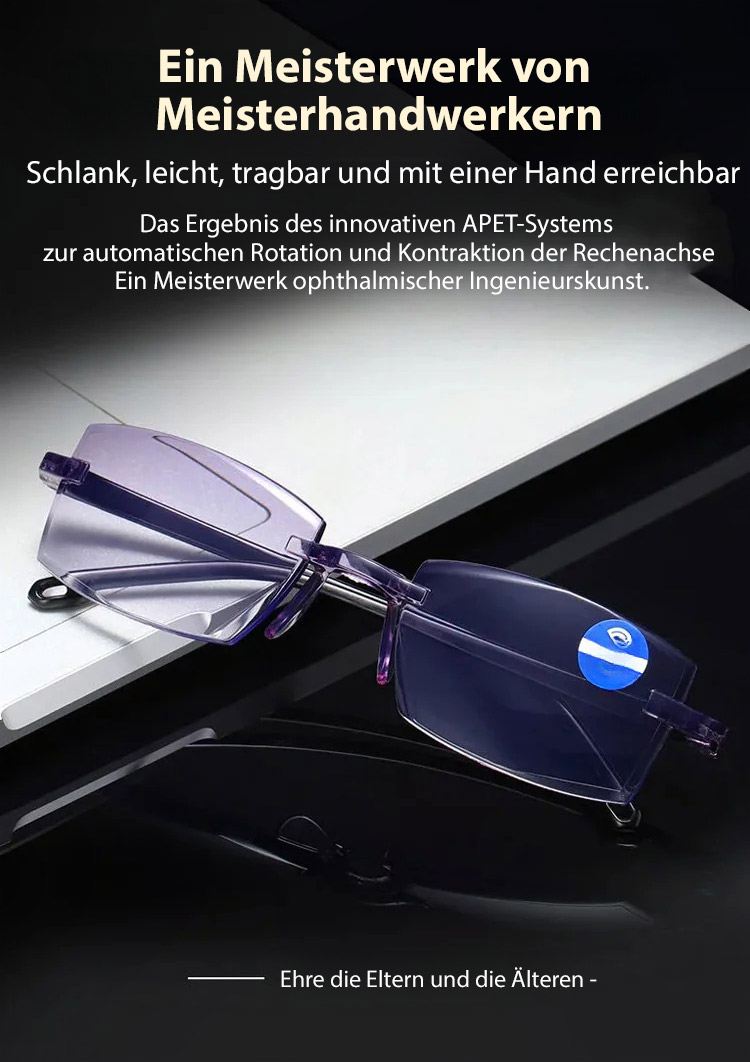 Praktische Lesebrille mit Zoom-Funktion