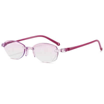 Unisex randlose Lesebrille mit Blaulichtfilter