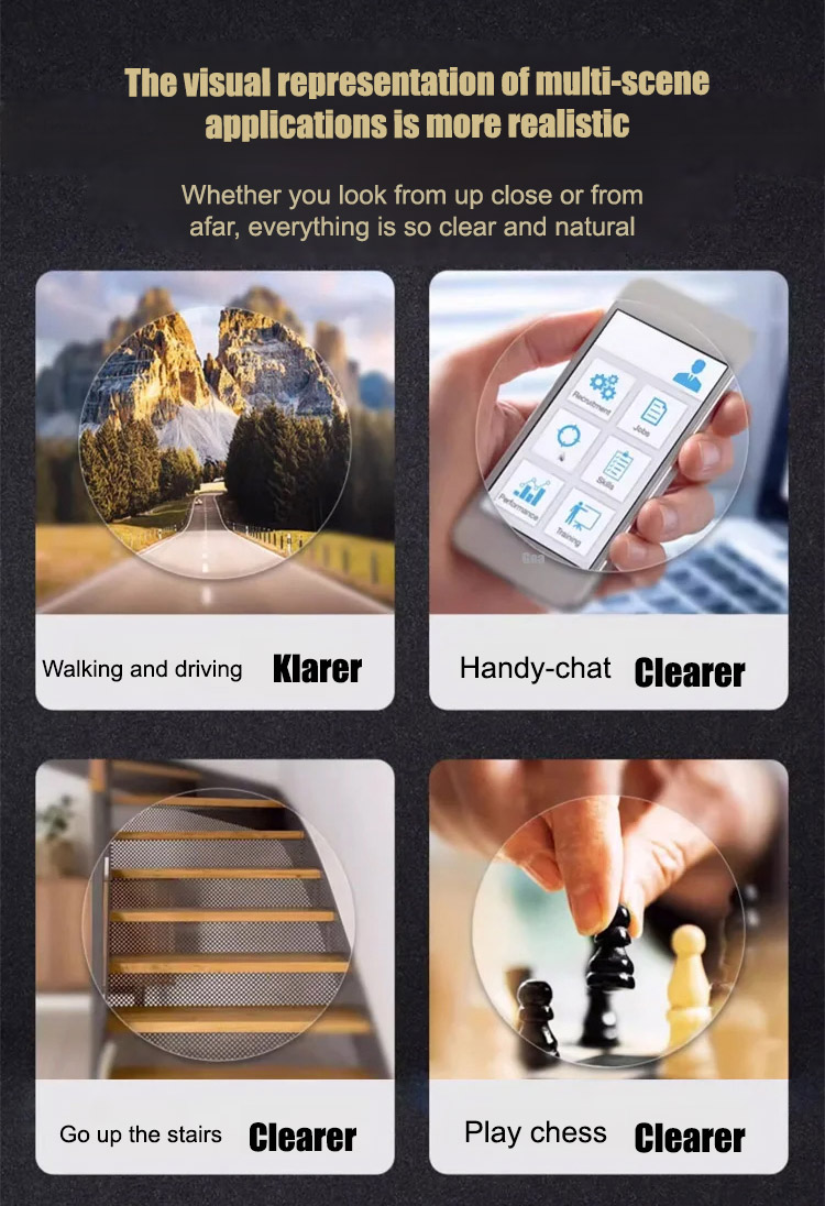 Benutzer mit Lesebrille aus natürlichem Kristall am Computer