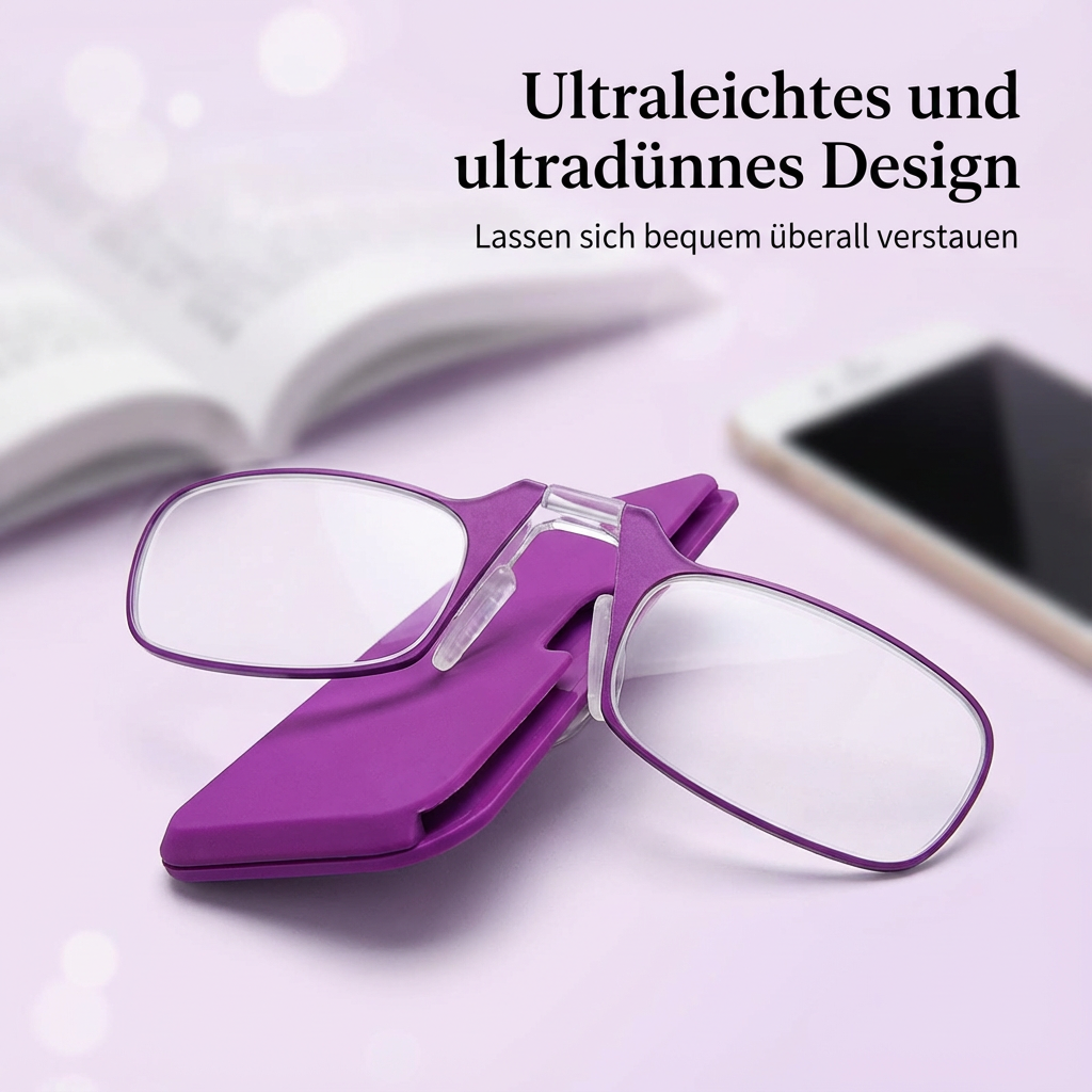 Ultradünne optische Mini-Cliplinsen-Lesebrille mit Clip