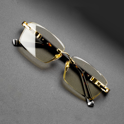 Automatisch fokussierende Lesebrille aus natürlichem Kristall zum Augenschutz