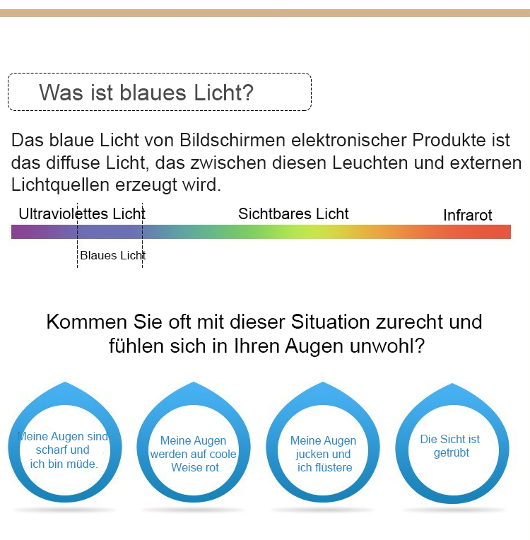 Augenschutzbrille mit Blaulichtfilter für den Alltag