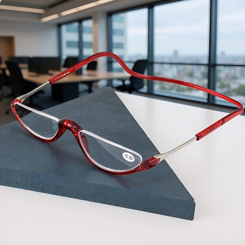 Magnetische Lesebrille mit Halbrahmen für Damen und Herren