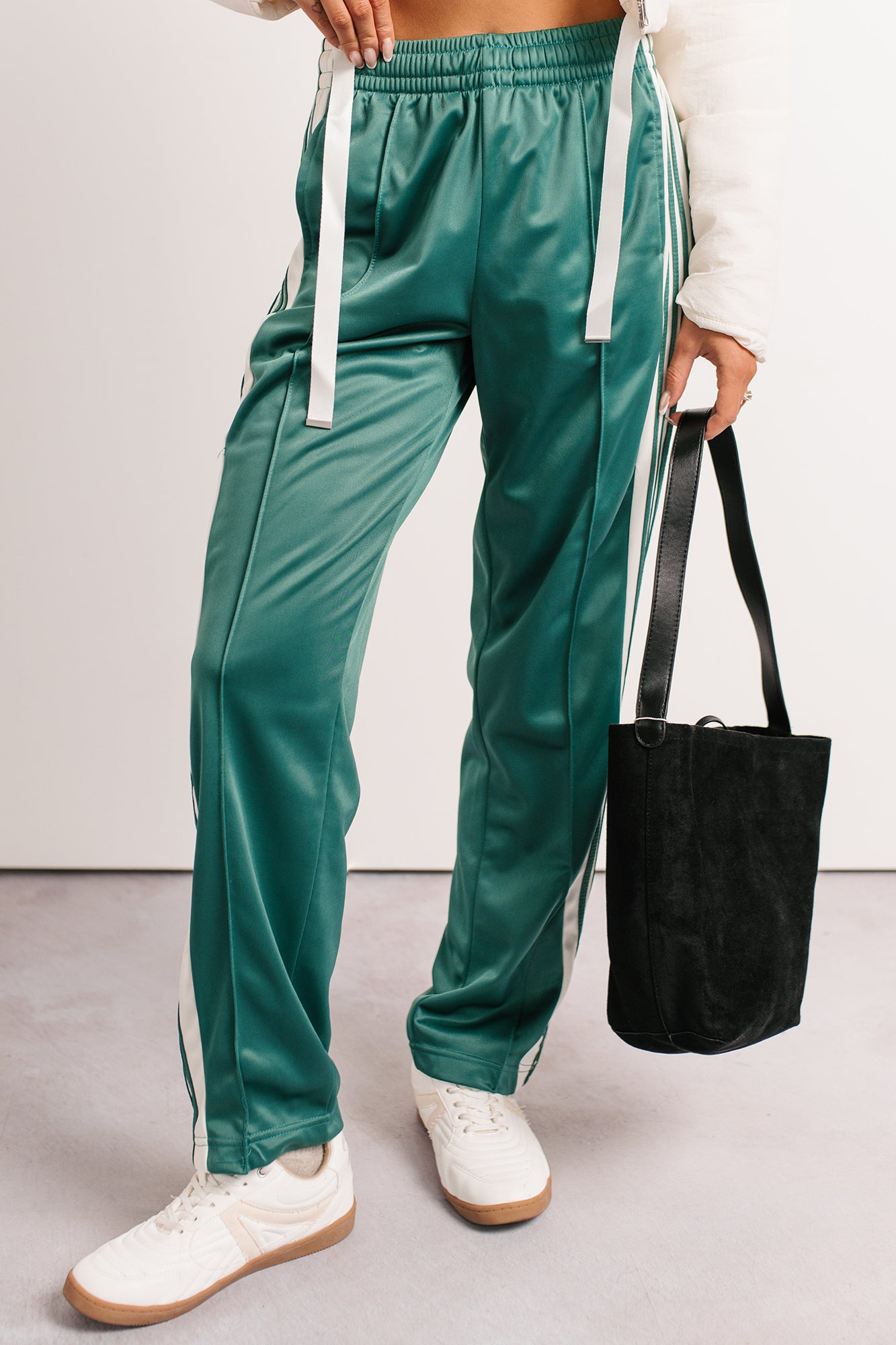 Athletic Ambition Side Snap Track Pants (Green) - Ships by 12/2-The Formal Wear