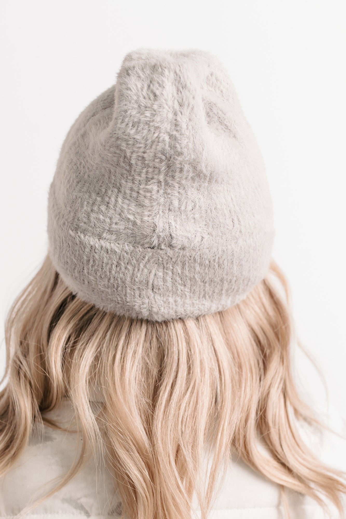 Chill With Me Fuzzy Ribbed Beanie (Grey)-The Formal Wear