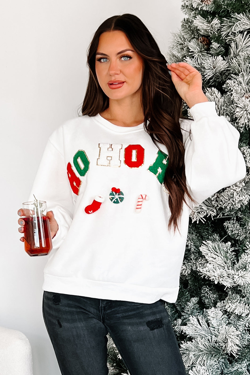 Santa's Calling Holiday Sweatshirt (Off White)-The Formal Wear